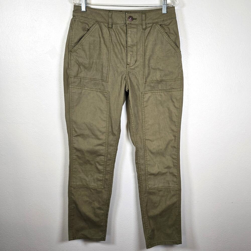 REI Trailsmith Pants Women's 10 Green Canvas Utility Gorpcore Outdoorcore Work